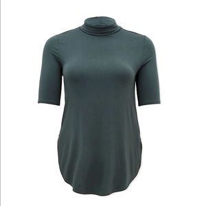 Super soft green turtleneck tunic